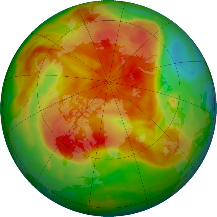 Arctic ozone map for 18 April 2012